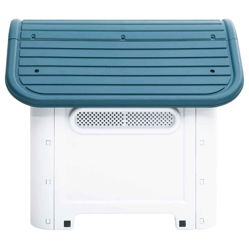 vidaXL Casota para cães 59x75x66 cm polipropileno azul