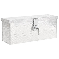vidaXL Caixa de alumínio 48,5x14x20 cm prateado