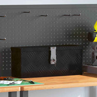 vidaXL Caixa de alumínio 48,5x14x20 cm prateado