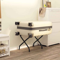 vidaXL Porta-bagagens com encosto prateado 56x39x52cm