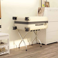vidaXL Porta-bagagens com encosto prateado 56x39x52cm