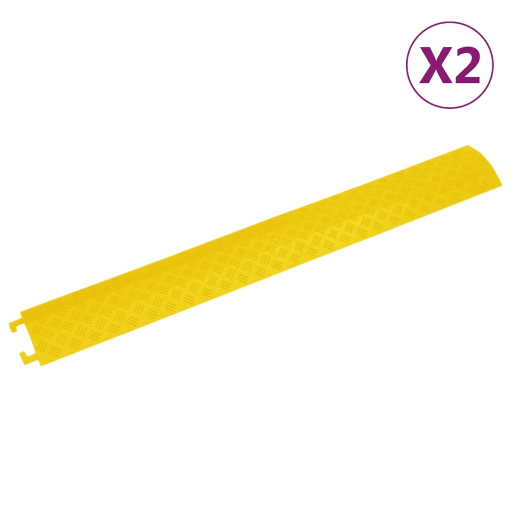 vidaXL Rampa protetora de cabos 4 pcs 98,5 cm amarelo