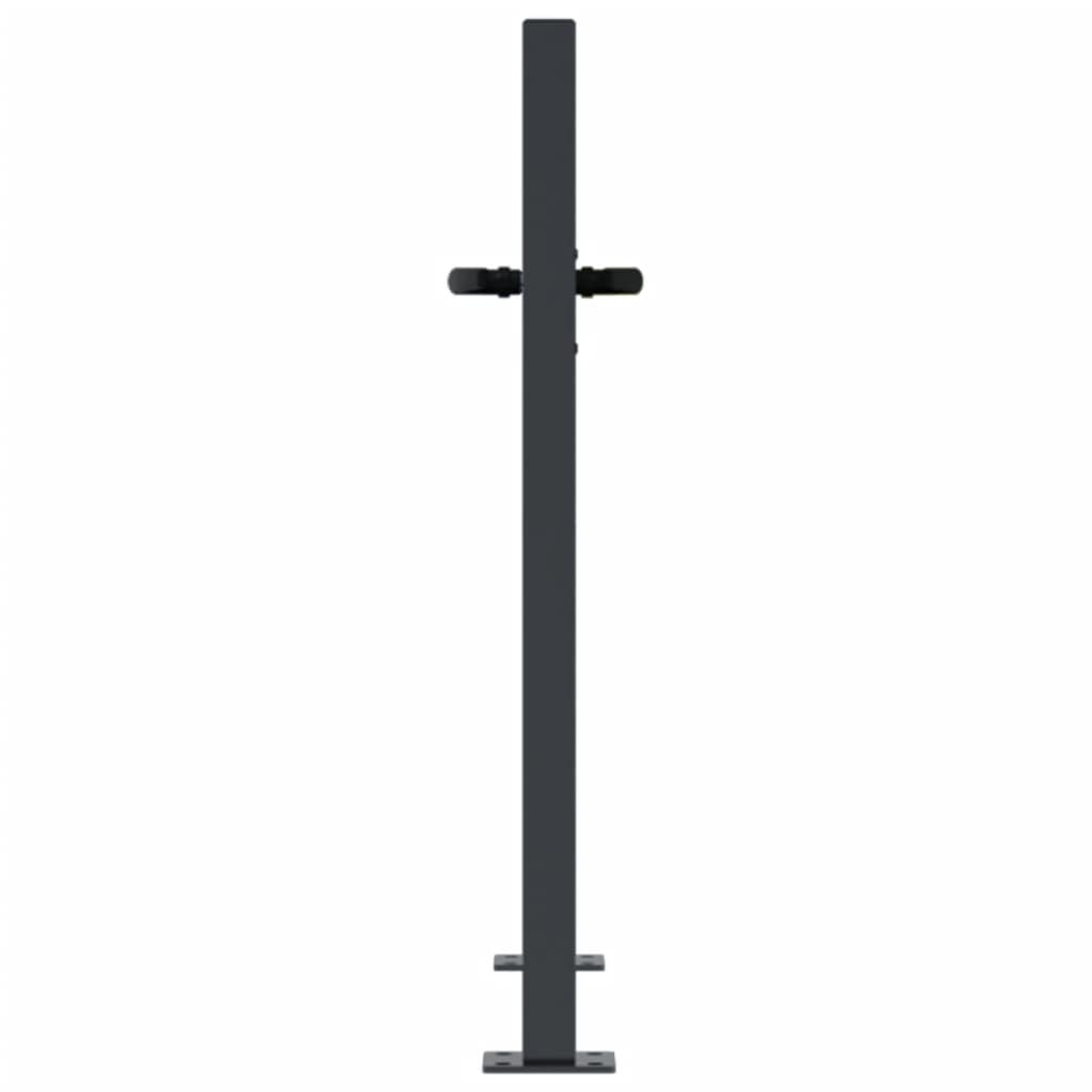 vidaXL Portão de jardim 100x75 cm aço design árvore antracite