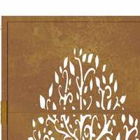 vidaXL Portão de jardim 100x75 cm em aço corten com design de árvore