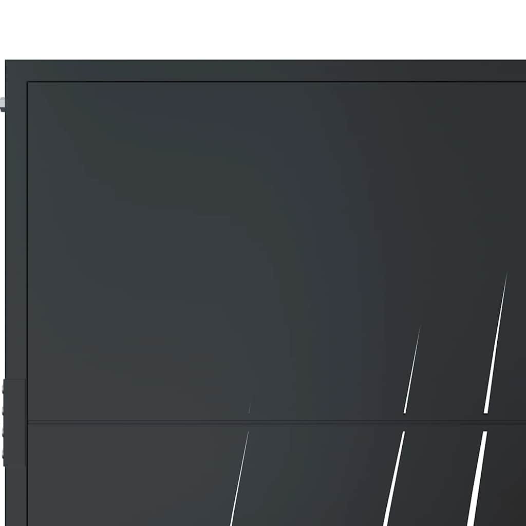 vidaXL Portão de jardim antracite 100x75 cm aço design grama