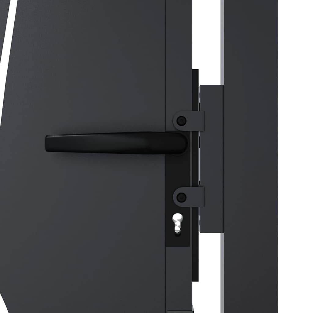 vidaXL Portão de jardim antracite 100x75 cm aço design grama