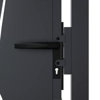 vidaXL Portão de jardim antracite 100x75 cm aço design grama