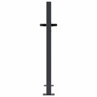 vidaXL Portão de jardim antracite 100x75 cm aço bambu design