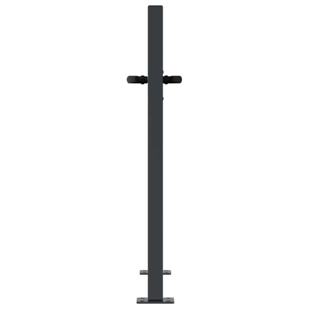 vidaXL Portão de jardim antracite 100x75 cm aço design quadrado