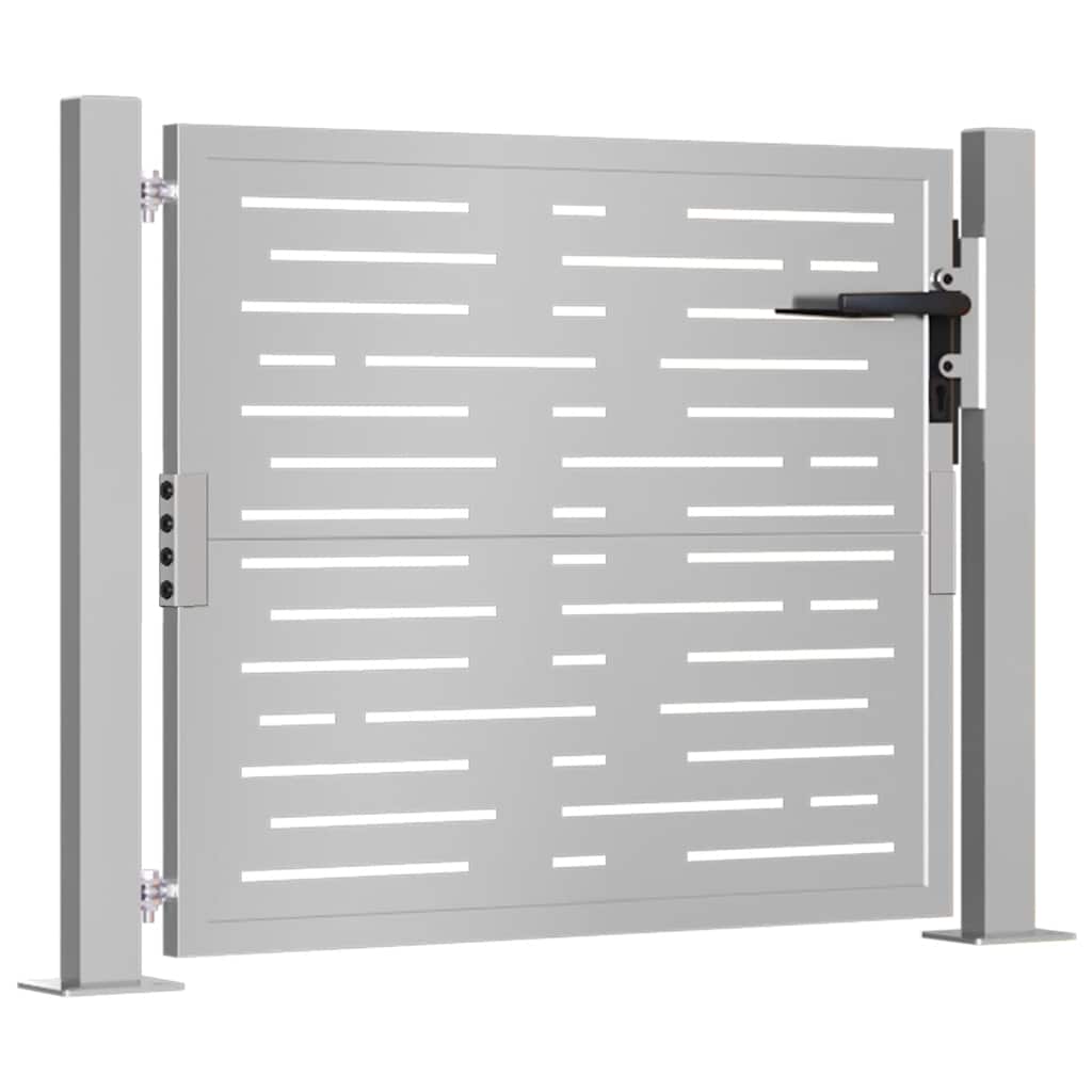 vidaXL Portão de jardim 100x75 cm em aço corten com design quadrado