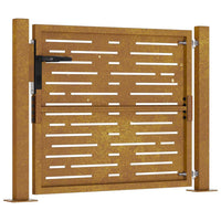 vidaXL Portão de jardim 100x75 cm em aço corten com design quadrado