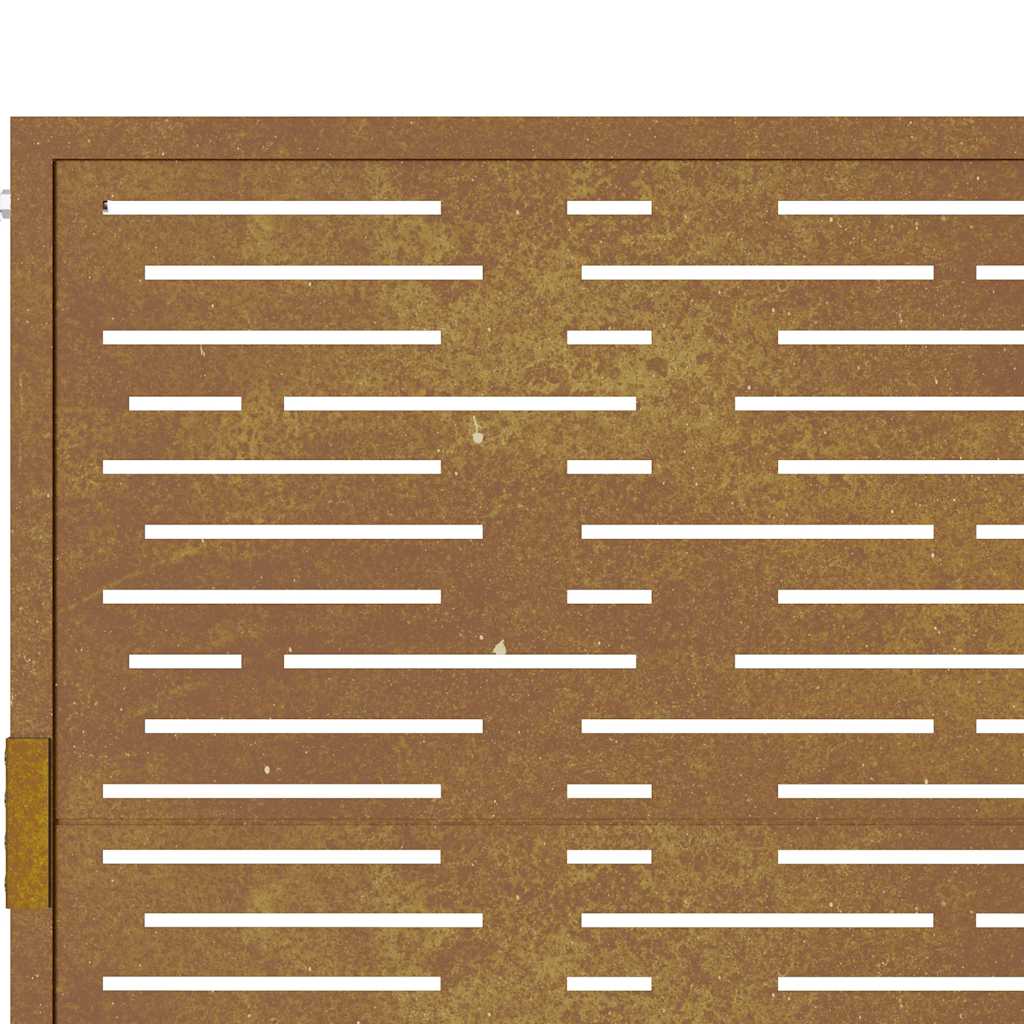 vidaXL Portão de jardim 100x75 cm em aço corten com design quadrado