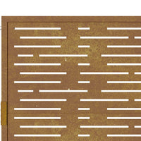 vidaXL Portão de jardim 100x75 cm em aço corten com design quadrado