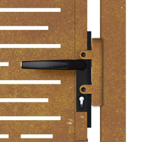 vidaXL Portão de jardim 100x75 cm em aço corten com design quadrado