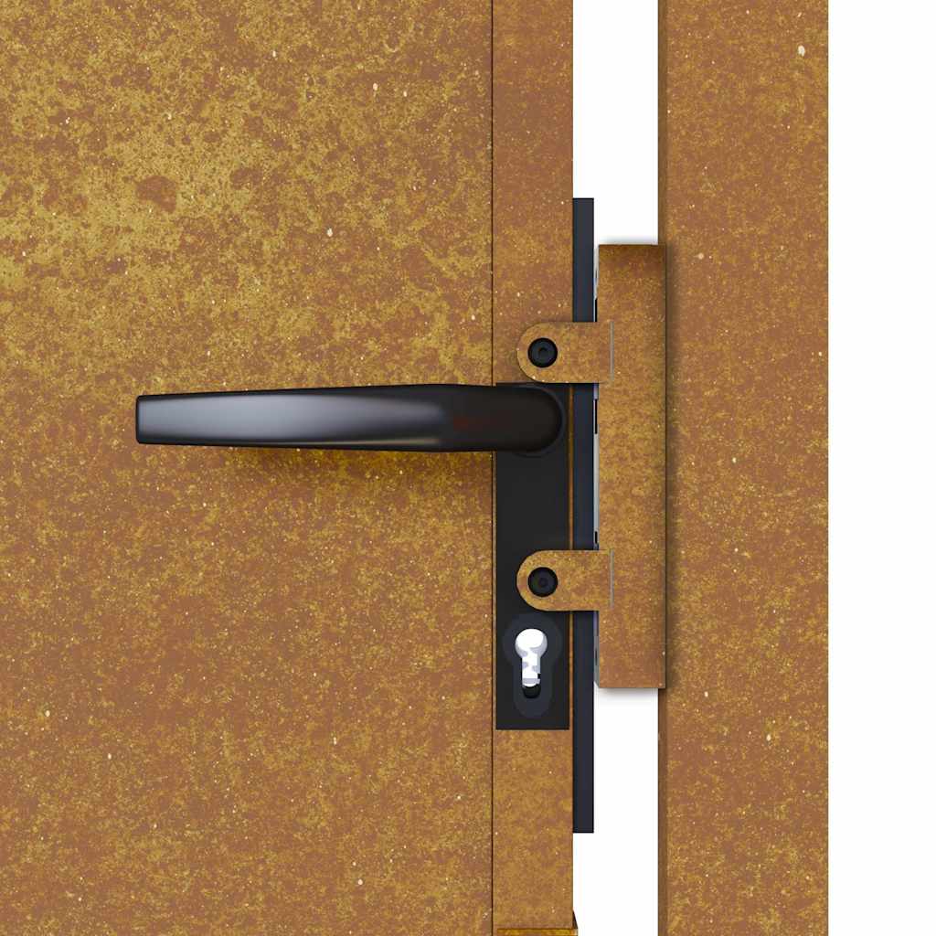 vidaXL Portão de jardim 100x75 cm Aço Corten