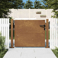 vidaXL Portão de jardim 100x75 cm Aço Corten