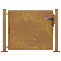 vidaXL Portão de jardim 100x75 cm Aço Corten