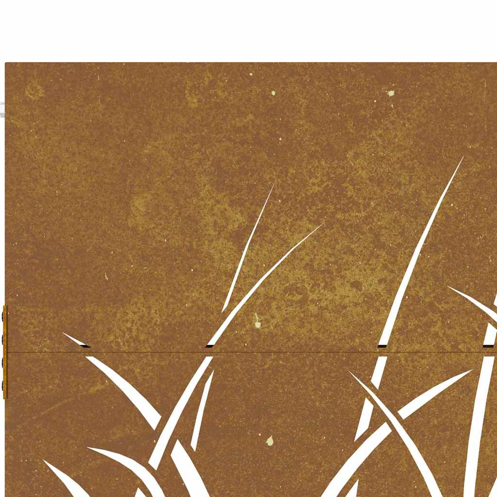 vidaXL Portão de jardim 85x75 cm aço corten design erva
