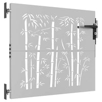 vidaXL Portão de jardim 85x75 cm aço corten design bambu