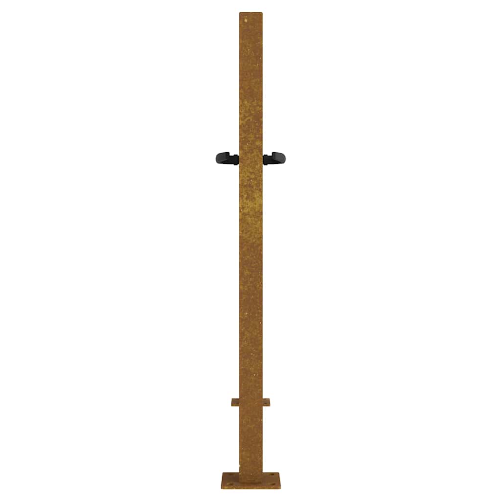 vidaXL Portão de jardim 100x75 cm Aço Corten Design Bambu