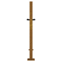 vidaXL Portão de jardim 100x75 cm Aço Corten Design Bambu