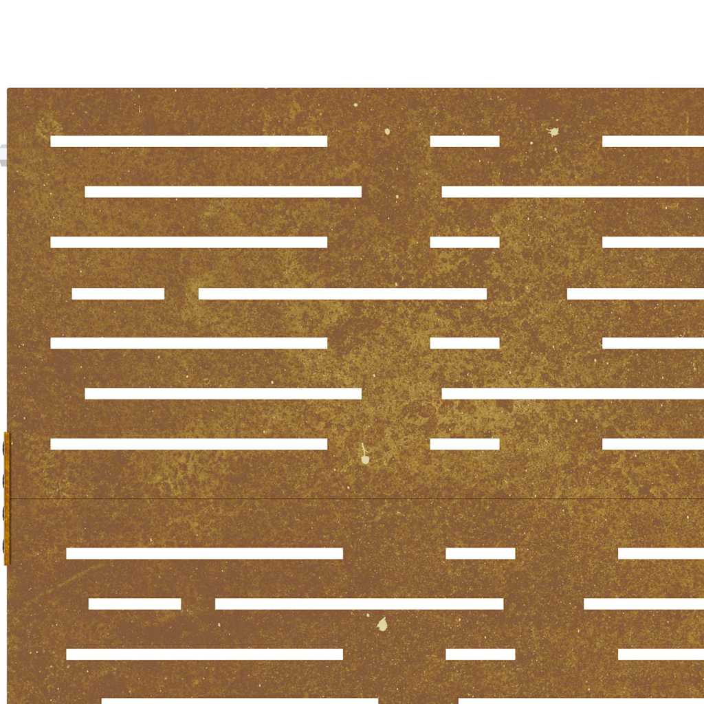 vidaXL Portão de jardim 85x75 cm aço corten design quadrados