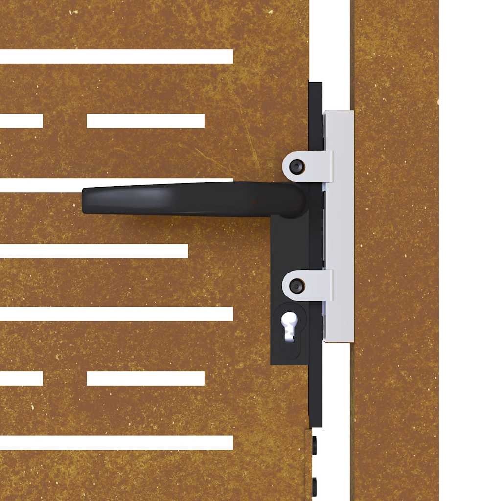 vidaXL Portão de jardim 100x75 cm em aço corten com design quadrado