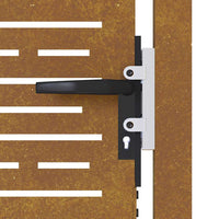 vidaXL Portão de jardim 100x75 cm em aço corten com design quadrado