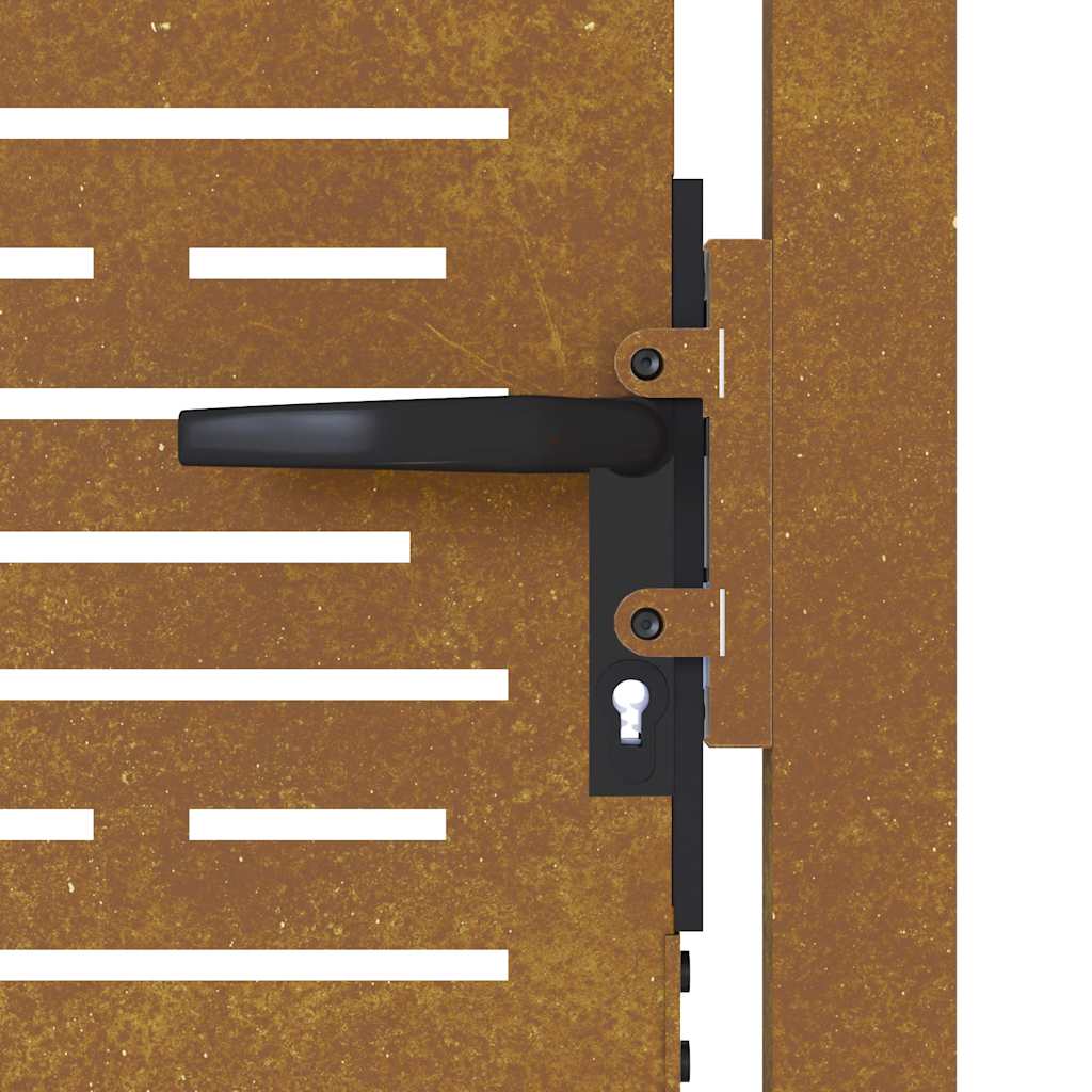 vidaXL Portão de jardim 100x75 cm em aço corten com design quadrado