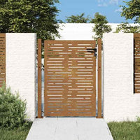 vidaXL Portão de jardim 100x75 cm em aço corten com design quadrado
