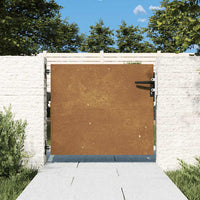 vidaXL Portão de jardim 85x75 cm aço corten