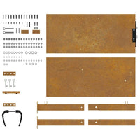 vidaXL Portão de jardim 100x75 cm Aço Corten