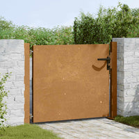 vidaXL Portão de jardim 100x75 cm Aço Corten
