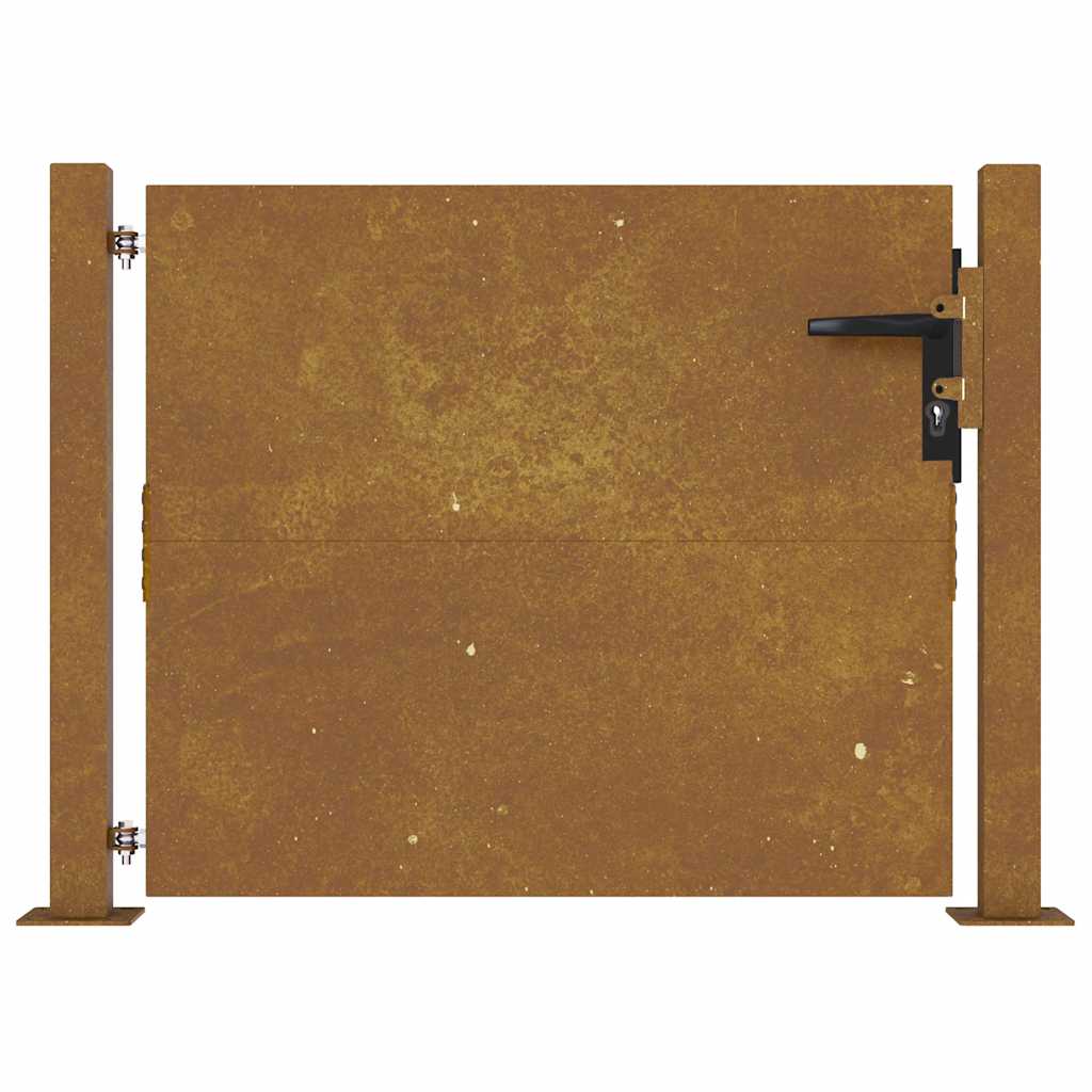 vidaXL Portão de jardim 100x75 cm Aço Corten