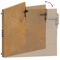 vidaXL Portão de jardim 100x75 cm Aço Corten
