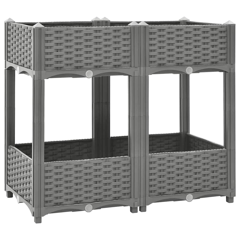 vidaXL Canteiro elevado 40x40x23 cm polipropileno