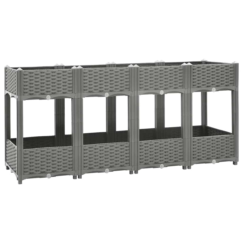 vidaXL Canteiro elevado 40x40x23 cm polipropileno