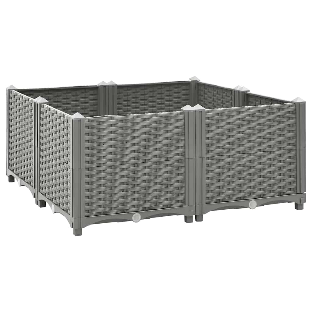 vidaXL Canteiro elevado 40x40x23 cm polipropileno