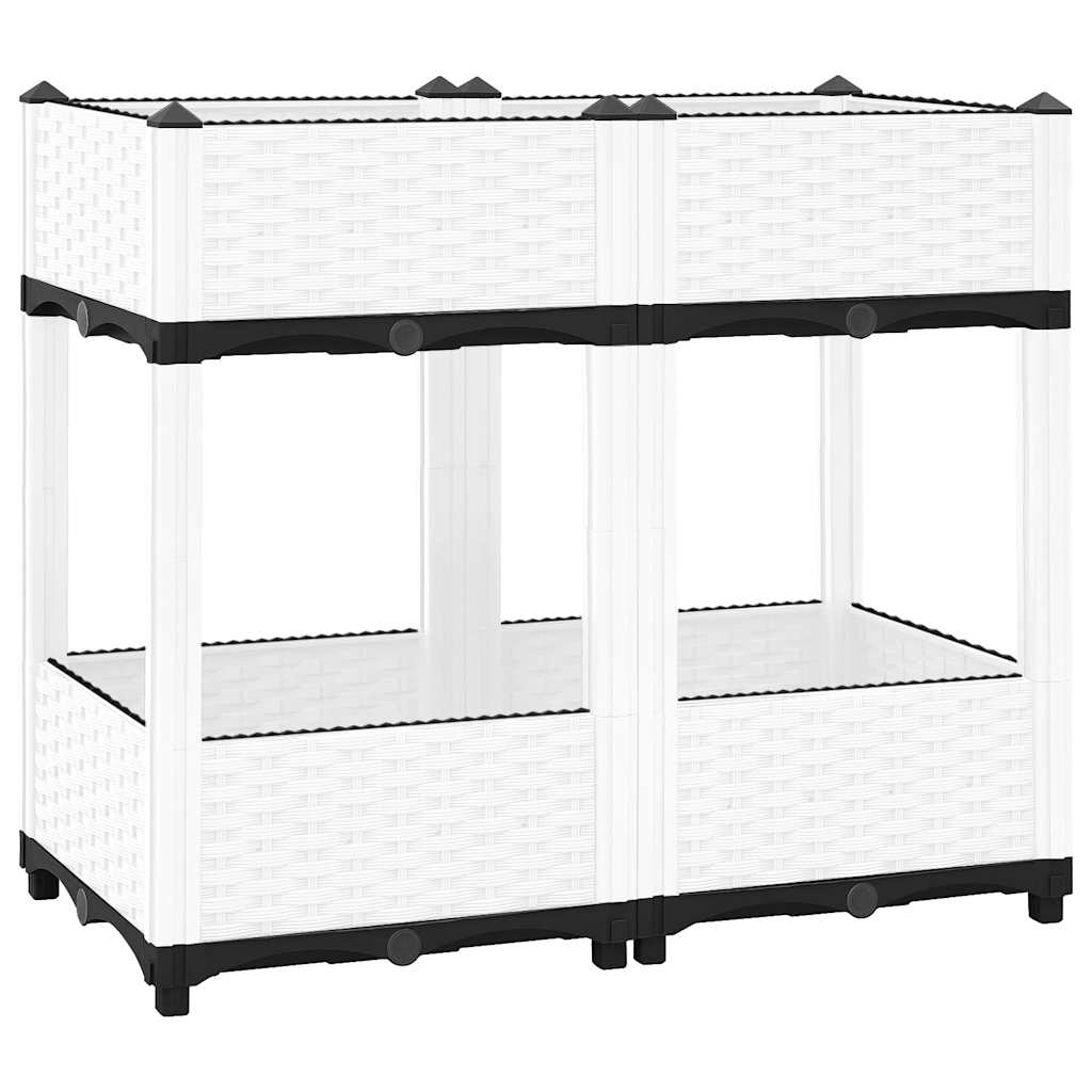 vidaXL Canteiro elevado 40x40x23 cm polipropileno