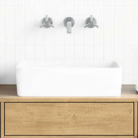 vidaXL Lavatório 40x30x13 cm cerâmica branco