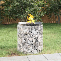 vidaXL Braseira gabião Ø 50 cm ferro galvanizado
