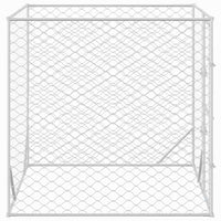 vidaXL Canil de exterior 2x2x2 m aço galvanizado prateado