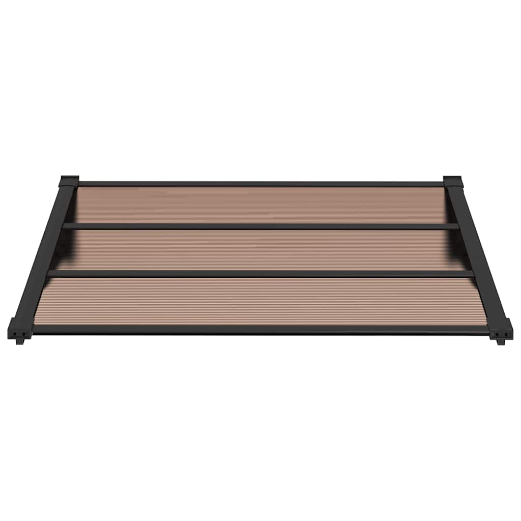vidaXL Toldo de porta 122x90 cm policarbonato preto
