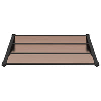 vidaXL Toldo de porta 122x90 cm policarbonato preto