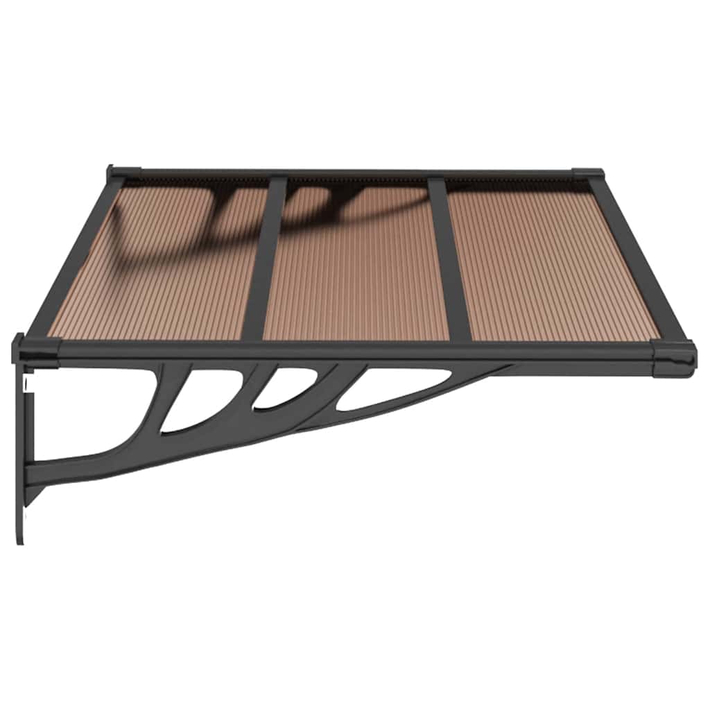vidaXL Toldo de porta 122x90 cm policarbonato preto