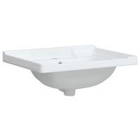 vidaXL Lavatório casa de banho retangular 61x48x23 cm cerâmica branco