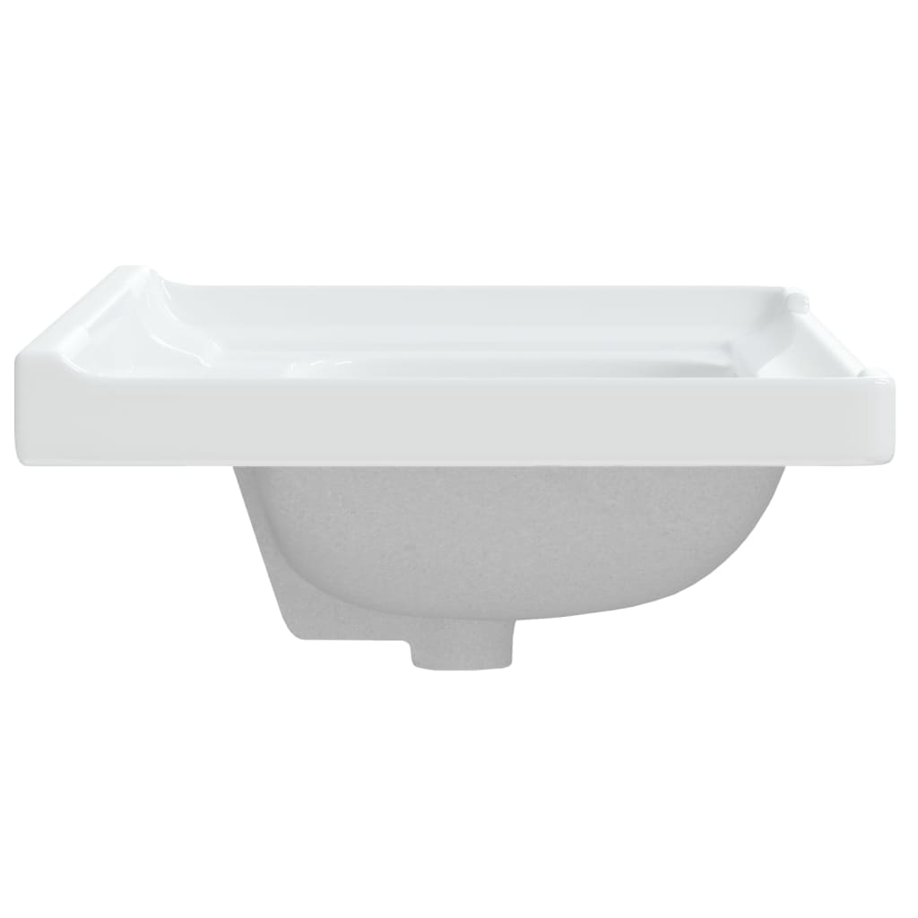vidaXL Lavatório casa de banho retangular 61x48x23 cm cerâmica branco