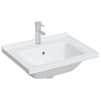 vidaXL Lavatório casa de banho retangular 61x48x19,5cm cerâmica branco