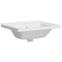 vidaXL Lavatório casa de banho retangular 61x48x19,5cm cerâmica branco