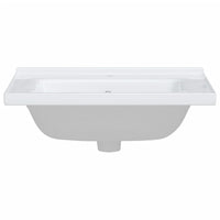vidaXL Lavatório casa de banho retangular 61x48x19,5cm cerâmica branco
